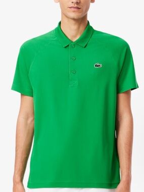 Lacoste Bright Green Short-Sleeve Pique Polo! L